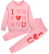 Little Girls Unicorn Outfits 2 Piece Kids Ruffle Sleeve Sweatshirt + Leggings Fall Leopard Clothi...
