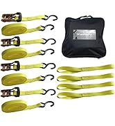 Yuoneiy E-Track Ratchet Straps Tie Down (4PK) 2" x 15' x 4400 lbs Breaking Strength Heavy Duty Lo...