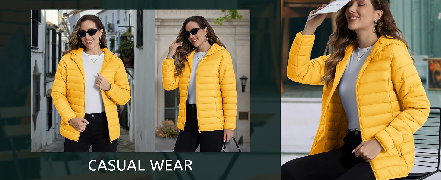 puffer jacket womens with hood