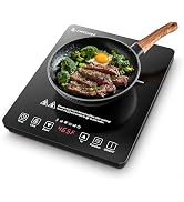 AMZCHEF Portable-Induction-Cooktop-2-Burner-ETL-Certified: 18 Power & 20 Temperature Levels Induc...