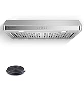 AMZCHEF 30" Under-Cabinet Range Hood - 1050 CFM Dual-Fan System, 3-Speed Stainless Steel Kitchen ...