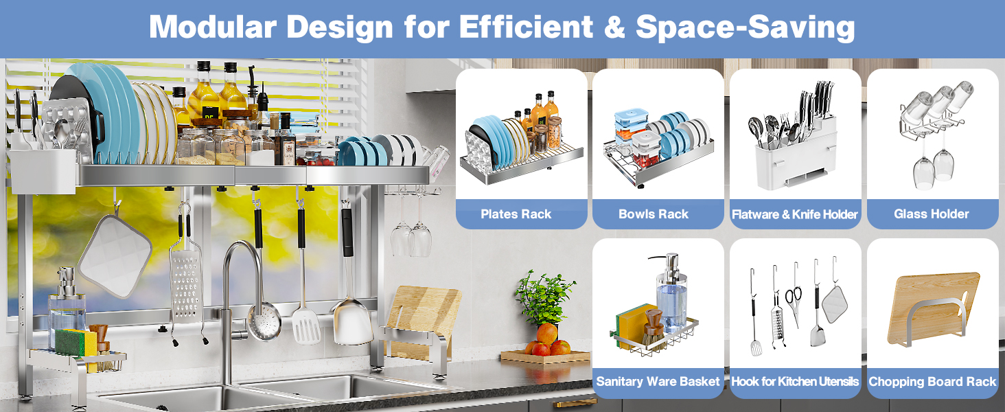 stainless steel dish drying rack