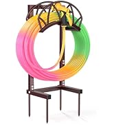 HZE Garden Hose Holder, Freestanding Water Hose Holder Stand for Outside, Heavy Duty Detachable M...