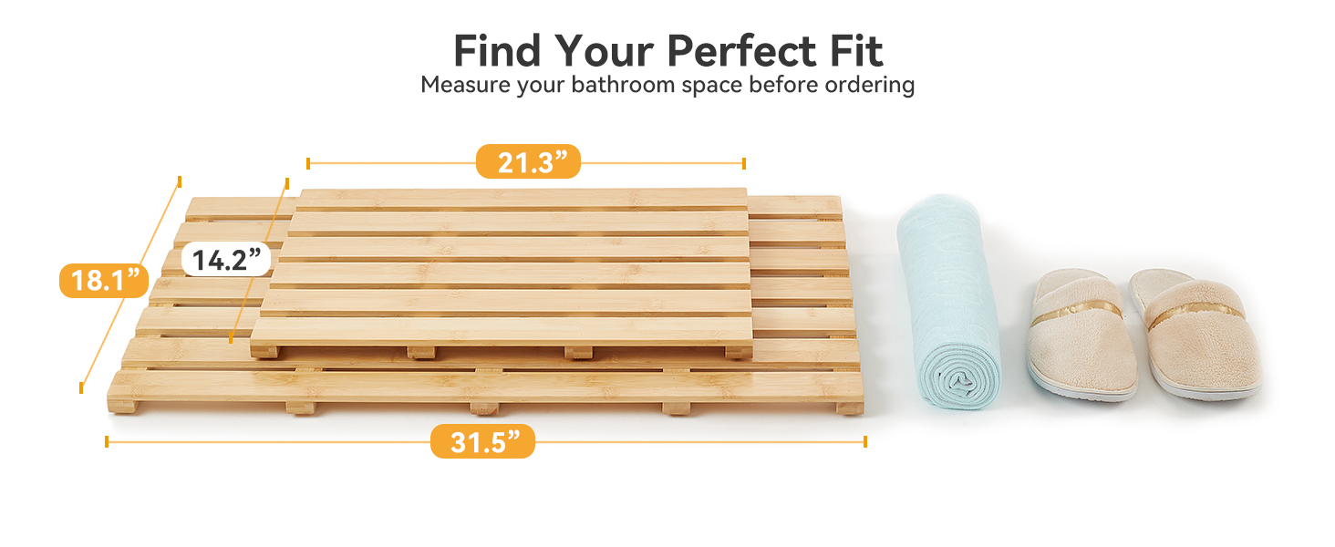 bamboo bathroom mat