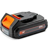 SENIX 20 Volt Max* 5.0 Ah Lithium-ion Battery Only for 20V Lawn Mower,Snow Blower,Snow Shovel, Co...