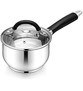 E-far 10-Piece Stainless Steel Cookware Set, Induction Pots and Pans Set with Tri-Ply Base, Non-t...