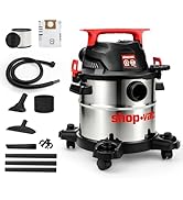 Shop-Vac 5430112 Wet/Dry Vacuum, 4 Gallon, 4 Peak HP, 1-1/4 Inch Diameter x 6 Foot Hose, 10 Foot ...