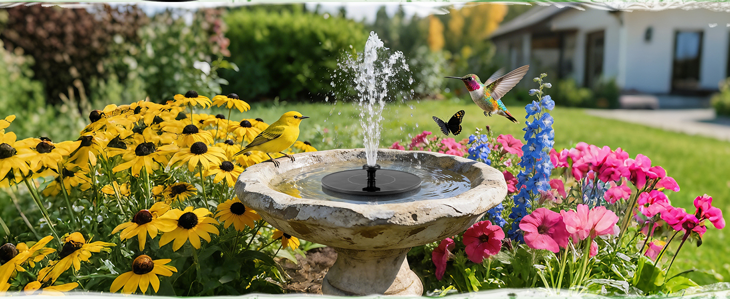 solar bird bath fountain