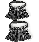 FACAINCXS 1/4 inch Hex Shank Bit Holders Keychain Quick-change Design for Nut Driver Screwdriver ...