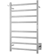NORTTA Wall Mounted Towel Warmer 8 Bars with Plug-in and Hardwired Options 3 Working Modes Brushe...