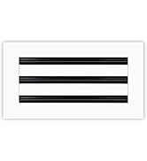 BUILDMART - 8x4 Modern AC Vent Cover - Decorative White Air Vent - Standard Linear Slot Diffuser ...