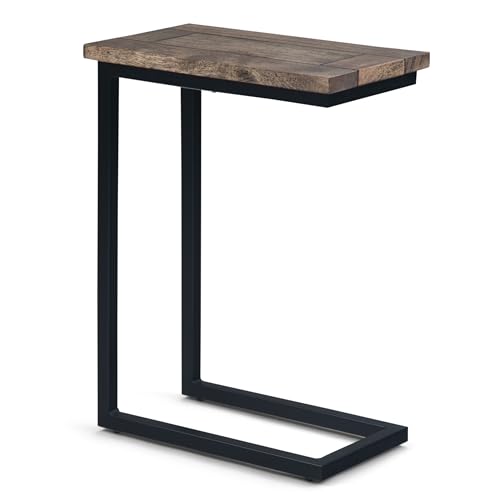 Industrial Accent Table or End Table for Living Room with Open Frame Design