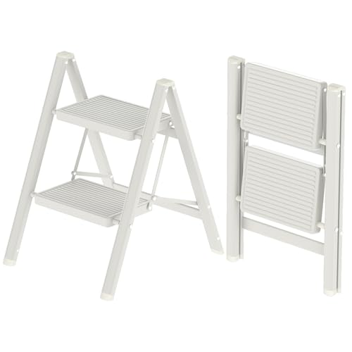 Folding Step Stool with Anti-Slip Wide Pedal