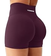 YEOREO Boost Workout Shorts Womens Booty Lifting 4.5" Seamless Hidden Scrunch High Waist Tummy Co...