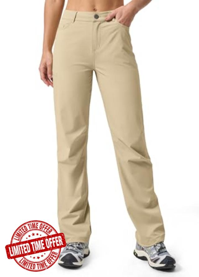 Willit Womens Hiking Pants Quick Dry Lightweight Stretch Travel Pants with Pockets UPF 50+ Water-Resistant 29" 31" 33"