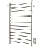 NORTTA Wall Mounted Towel Warmer 10 Bars with Plug-in and Hardwired Options 3 Working Modes Mirro...