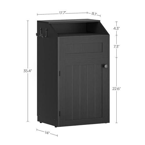Wooden Recycling with Flip Door