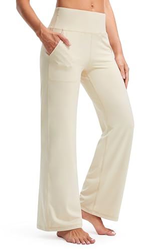 Libin Yoga Pants Women Wide Leg Pants 29"/31" High Waist Comfy Stretch Casual Loose Track Sweatpants Women with Pockets