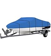 OutdoorLines Waterproof Boat Covers 17-19 Ft Long Camel- Heavy Duty UV Resistant Trailerable Boat...