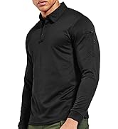MIER Polo Shirts for Men Cotton Long Sleeve Golf Tennis Collared Shirt for Casual Work Travel, 3 ...