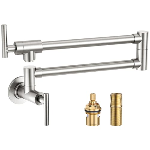 Wall Mounted Kitchen Folding Faucet with Double Joint Swing Arms