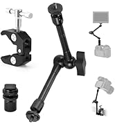 TARION Magic Arm with Super Clamp - 11in/28cm Adjustable Articulating Friction Camera Mount & Cla...