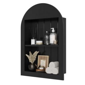 Solid Wood in-Wall Bathroom Niche Shelf
