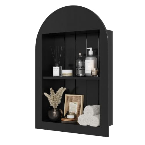Solid Wood in-Wall Bathroom Niche Shelf