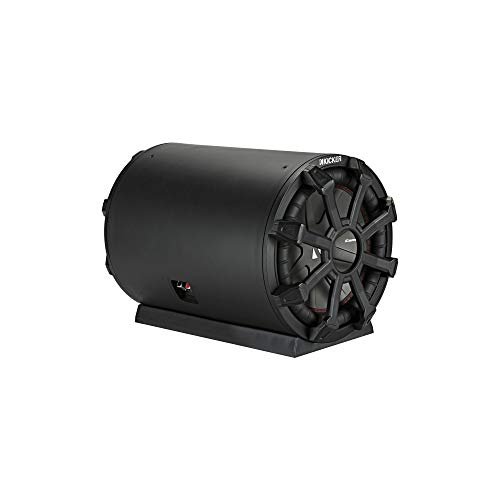 KICKER 46CWTB104 TB10 10-inch Loaded Weather-Proof Subwoofer Enclosure w/Passive Radiator - 4-Ohm