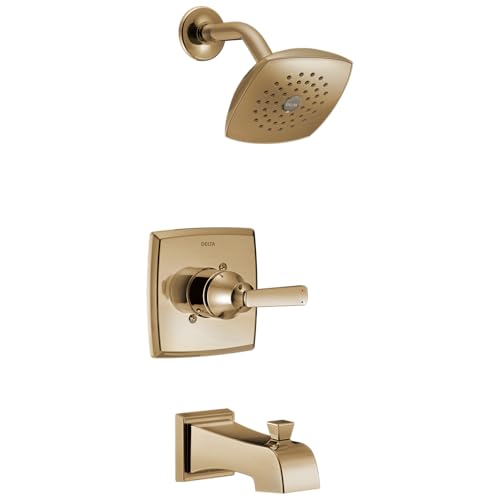 Brushed Gold Shower Head and Handle Set
