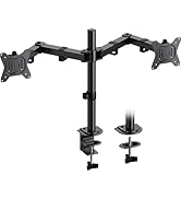HUANUO Dual Monitor Mount for 2 Monitors up to 32 inches, Each Arm Holds Max 22lbs, Dual Monitor ...