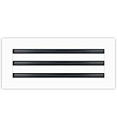 BUILDMART - 12x4 Modern AC Vent Cover - Decorative White Air Vent - Standard Linear Slot Diffuser...