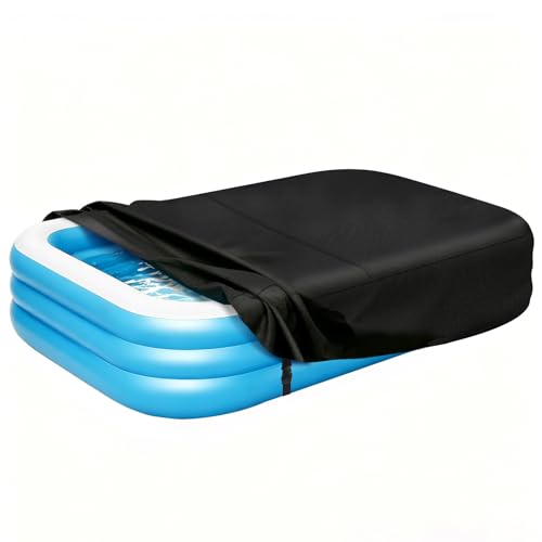 Fits 120" L x 72" W Blow Up Pool Cover with Elastic Edge and 2 Buckle Straps