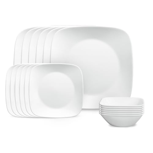 Lightweight Square Plates and Bowls Set