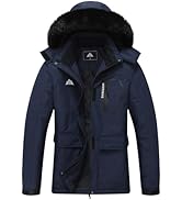 MOERDENG Women's Ski Jacket Waterproof Winter Coat Hooded Snowboarding Jacket Warm Winter Jacket
