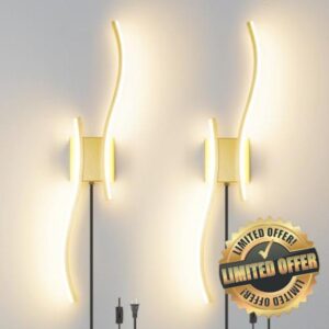 Daunton Modern Plug in Wall Sconce Set of 2