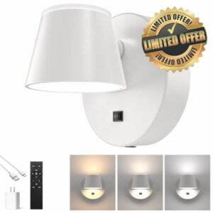 URSOLA Battery Operated Wall Sconce with Remote