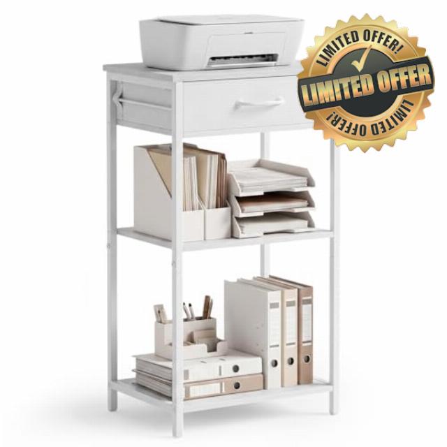 Printer Stand with Fabric Drawer