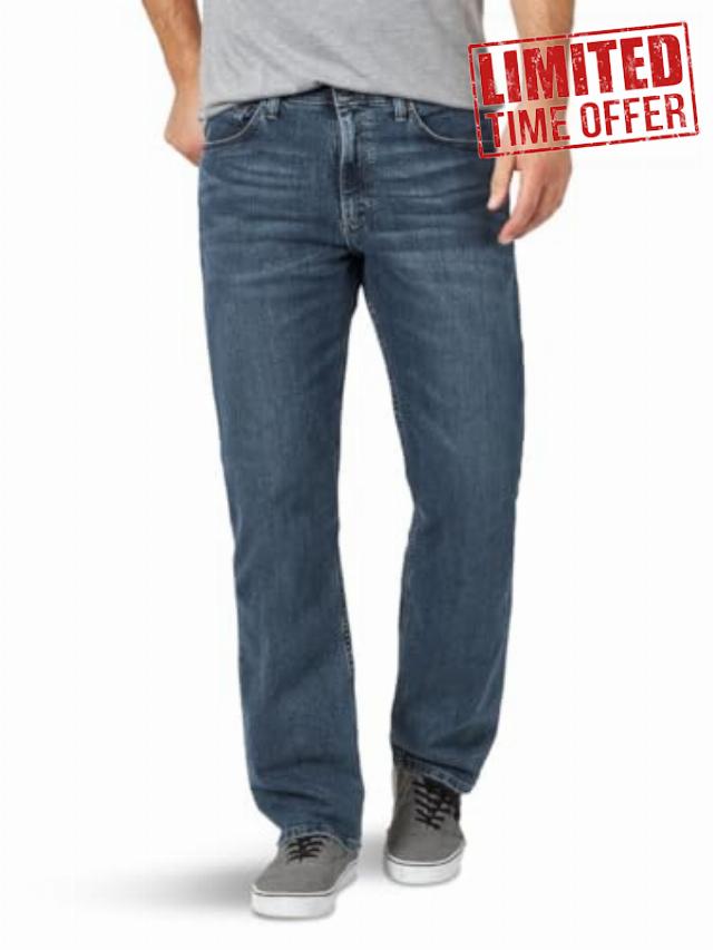 Wrangler Authentics Men's Comfort Flex Waist Relaxed Fit Jea