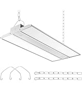 160W LED Linear High Bay Light Fixture, 1-10V Dimmimg LED Linear Highbay Shop Lights, 5000K Dayli...