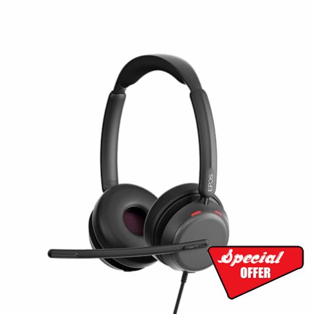 EPOS Impact 860T ANC Dual-Sided Wired Headset with Active Noise Cancellation