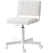 Manyday Vanity Chair with Storage, Comfy Ottoman with Folding Back, Faux Fur Vanity Stool with 4 ...