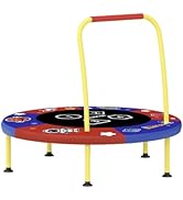 BLUERISE 3FT Toddler Trampoline for Kids Indoor Play for Kids Easy to Assemble Recreational Baby ...