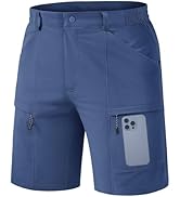 TACVASEN Men's Hiking Cargo Shorts 10" Quick Dry Lightweight Stretch Dress Shorts Outdoor Golf Tr...