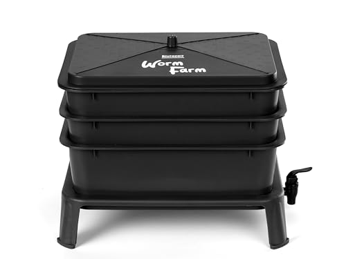 Worm Bin for Recycling Food Waste (Black)