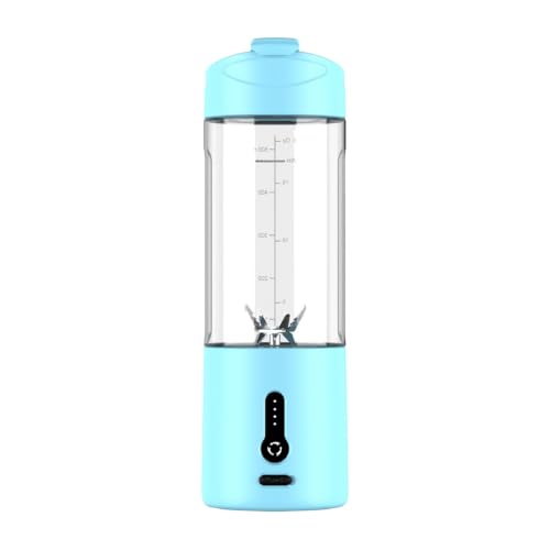 600mL Personal Size Juicer Cup 150W Cordless Smoothie Maker Dorm Friendly USB Rechargeable Mini Fruit Mixer For Travel Sports Office Shakes Food