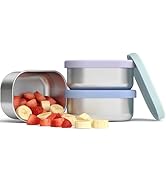 EC-Gaze 3 Pack 20oz Stainless Steel Snack Containers - 600ml Metal Lunch Box Container | Reusable...
