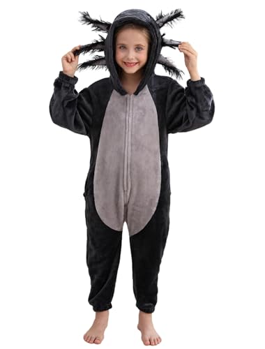 ATOZ Unisex Children Axolotl Onesie Halloween Costume Cosplay Pajamas | Kids Christmas Animal Flannel Sleepwear For Boys Girls