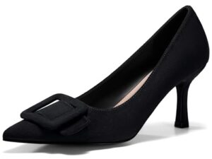 Coutgo Women's Closed Pointed Toe Pumps Stiletto High Heels Wedding Party Dress Shoes