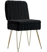 Manyday Vanity Chair with Storage, Comfy Ottoman with Folding Back, Faux Fur Vanity Stool with 4 ...